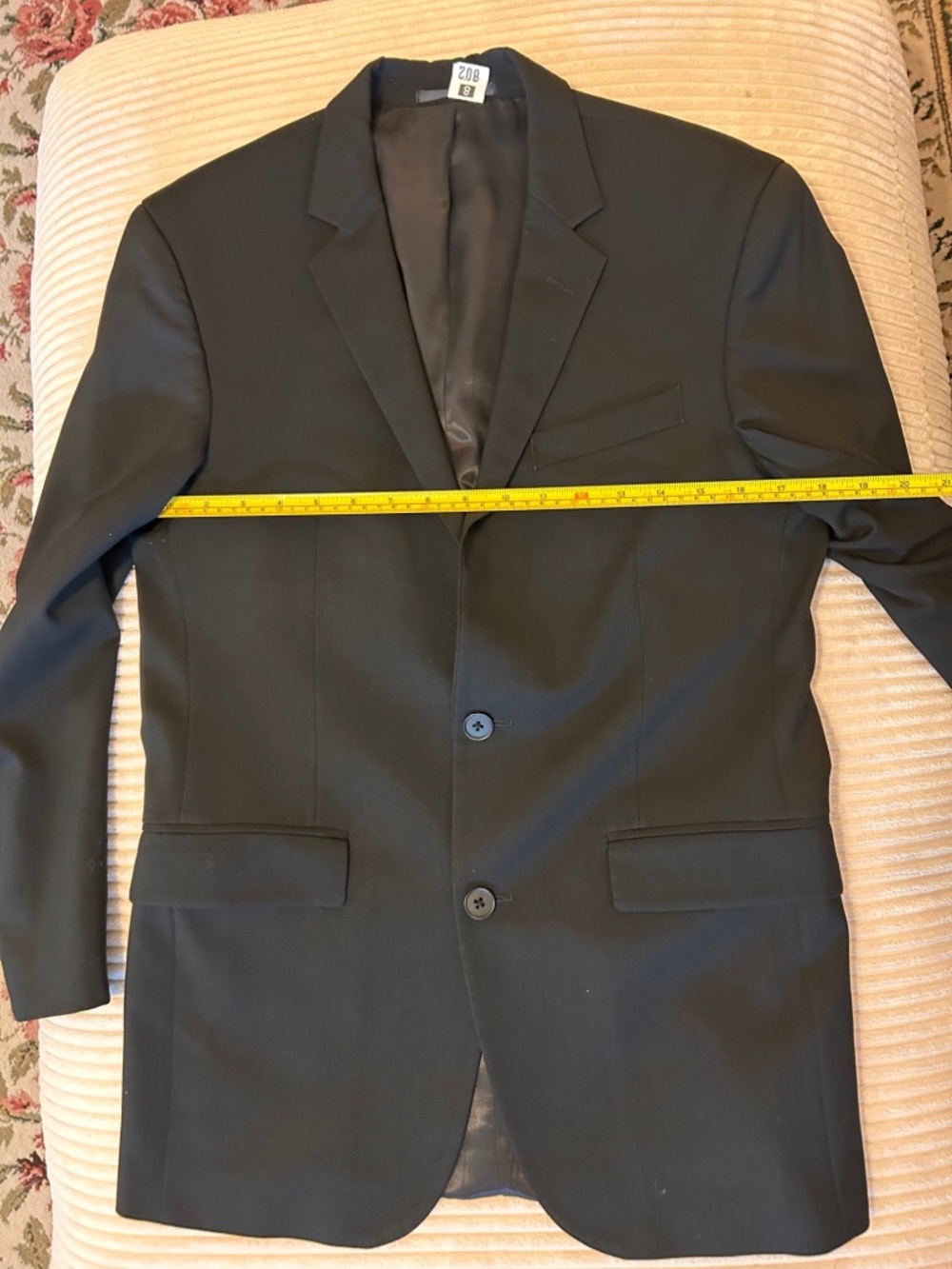 Kenneth Cole New York Men’s Black 100% Wool Suit 38R 32x31 Two Piece - Picture 3 of 7